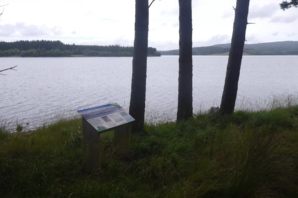 Kielder Water from the shoreline path, the surface the race runs on for almost its whole distance